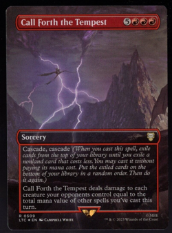Call Forth the Tempest 0509 Borderless Foil Rare Lord of the Rings MTG Near Mint - Image 1