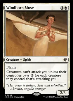 NM Windborn Muse, MTG, Murders at Karlov Manor, Magic the Gathering, 92 - Image 1