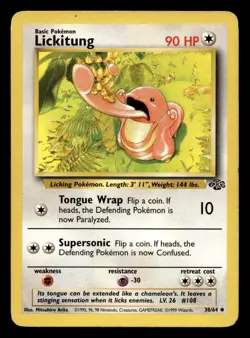 Lickitung 38/64 Uncommon Jungle WOTC Pokemon MP - Image 1