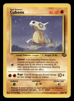 Cubone 50/64 Common Jungle WOTC Pokemon MP - Image 1