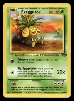 Exeggutor 35/64 Uncommon Jungle WOTC Pokemon MP - Image 1