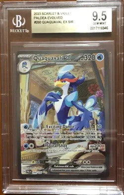 2 Quaquaval ex Lot #260 & 235 Pokemon Paldea Evolved SIR UR BGS Beckett - Image 1