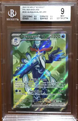 2 Quaquaval ex Lot #260 & 235 Pokemon Paldea Evolved SIR UR BGS Beckett - Image 3