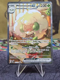 Whimsicott ex 165/086 White Flare Holo Illustration Rare English Pokemon NM - Image 1