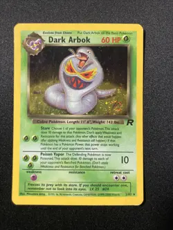 Pokemon TCG Dark Arbok Team Rocket 2 Holo Unlimited Holo Rare - Image 1