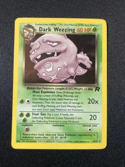 Pokemon TCG Dark Weezing Team Rocket 14 Holo Unlimited Holo Rare - Image 1