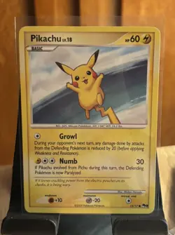 2009 Pikachu Pop Series 9 Pokemon 15/17 Pikachu Lv. 18, Common VINTAGE - Image 1