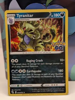 Tyranitar 43/78 Pokemon GO Holo Rare Pokemon TCG Pokemon TCG - LP - Image 1