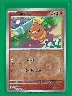 Pokemon TCG SV-Destined Rivals Torchic #40/182 Common Reverse Holo - Image 1