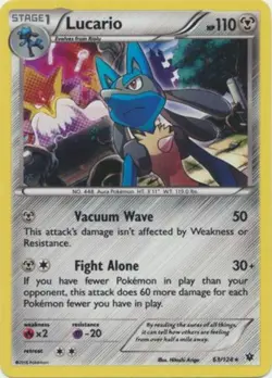 Lightly Played Lucario - 63/124 - Cosmo Holo Pokemon Pokemon Promos - Image 1
