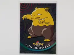 ¤ #96 Drowzee ¤ HOLO Foil Blue Logo Topps Series Pokemon Animation Edition - Image 1