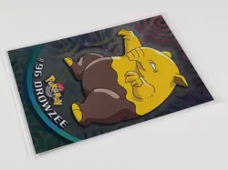 ¤ #96 Drowzee ¤ HOLO Foil Blue Logo Topps Series Pokemon Animation Edition - Image 4