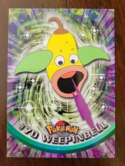 NM! Weepinbell #70 Topps Series 1 Black Logo Pokemon TCG - Image 1
