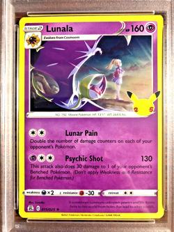 Lunala Holo Rare #015 - PSA MINT 9 - 2021 SWSH Celebrations - Pokemon TCG - Image 2