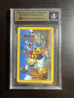 2016 MARIO PIKACHU POKEMON CENTER POKER DECK QUEEN OF DIAMONDS BGS 10 - Image 2