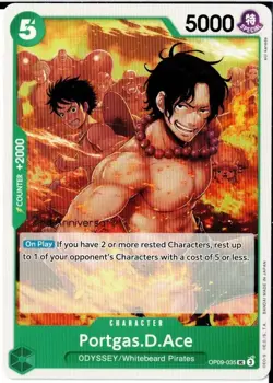One Piece TCG Portgas D. Ace OP09-035 2nd Anniversary Tournament - English Foil - Image 1