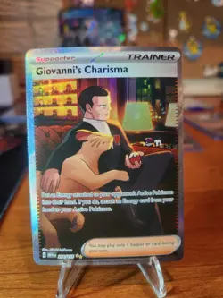 Giovanni’s Charisma SIR Supporter Trainer Pokemon Card - Image 1