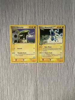 Pokemon TCG EX Team Magma Vs Team Aqua Electrike And Manectric Cards LP-MP - Image 1