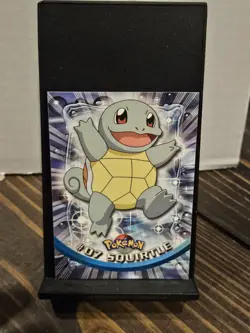 SQUIRTLE #07 - BLACK Logo - Non-Holo - SERIES 1 - TOPPS POKEMON CARD - Image 1