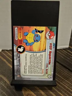 SQUIRTLE #07 - BLACK Logo - Non-Holo - SERIES 1 - TOPPS POKEMON CARD - Image 2