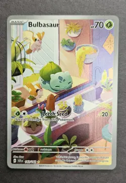 Pokemon TCG Bulbasaur Stellar Crown Illustration Card 143/142 - Image 1