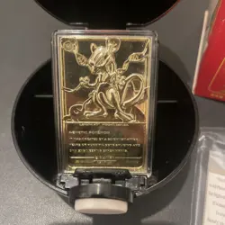 Pokemon #150 MEWTWO 23k Gold Plated Trading Card 1999 Burger King W CERT of AUTH - Image 5