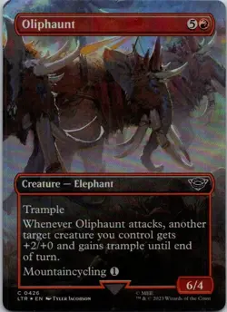 Magic the Gathering Foil Oliphaunt Borderless The Lord of the Rings MTG - Image 1