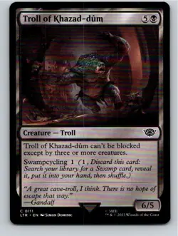 Magic the Gathering Troll of Khazad-dum The Lord of the Rings MTG Free Shipping - Image 1
