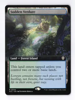 Sodden Verdure (Extended Art) 0044 (R) MTG Commander Lorwyn Eclipsed (ECC) - Image 1