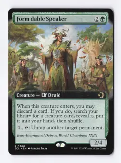 Formidable Speaker (Extended Art) 0366 (R) MTG Lorwyn Eclipsed (ECL) - Image 1
