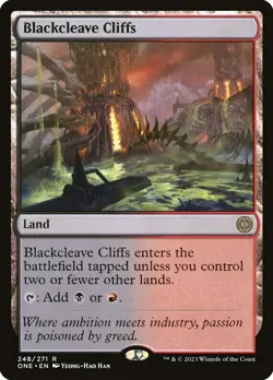 ONE BLACKCLEAVE CLIFFS 1x Rare Magic Phyrexia All Will Be One MTG NM - Image 1