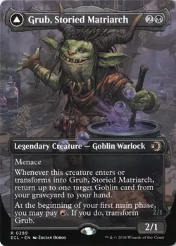 Grub, Storied Matriarch (Borderless) Lorwyn Eclipsed Normal NM 289 ECL MTG - Image 1