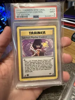 2000 SABRINA'S PSYCHIC CONTROL #121/132 POKEMON GYM CHALLENGE 1ST EDITION PSA 9 - Image 1