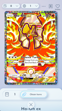 Pokemon TCG POCKET - Ho-oh Full Art 2⭐, Deluxe EX, English - Image 1