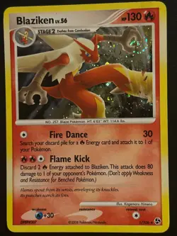 Blaziken lv.56 - Diamond & Pearl 2008 - 1/106 - Rare Holo - Pokemon with swirl - Image 1