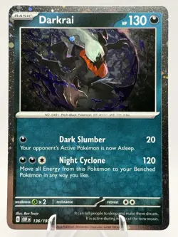 Darkrai 136/197 Obsidian Flames Cosmos Holo Rare Pokemon TCG - NM 🌀2 SWIRLS🌀 - Image 1