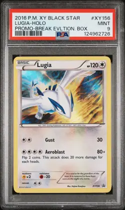 2016 POKEMON XY BLACK STAR PROMO LUGIA #XY156 HOLO PSA 9 MINT #124962726 - Image 1