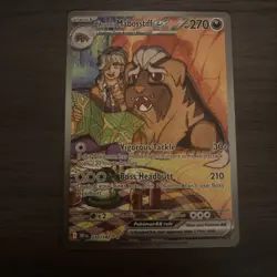 Arven's Mabosstiff ex 235/182 Destined Rivals Special Illustration Rare Pokemon - Image 1