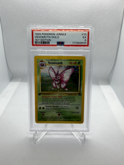 1999 Pokemon Jungle Venomoth Holo 1st Edition PSA 5 #13 - Image 1