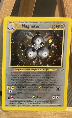 Magneton - 10/64 - Pokemon Neo Revelation Holo WOTC - HALF SWIRL BOTTOM LEFT, LP - Image 1