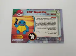 Squirtle #07 Textured Holo Foil, Vintage 1999 Topps Pokemon TV Animation Edition - Image 2