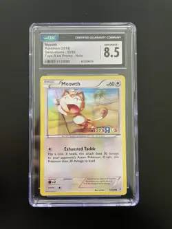 2016 Pokemon TCG Generations Meowth 53/83 Toys R Us Promo Holo CGC 8.5 NM/MINT+ - Image 1