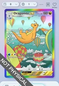 Pokemon TCG POCKET - Dragonite Rainbow Rare 2⭐, Eevee Grove, English - Image 1