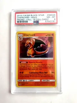 2019 Pokemon Collection Chest Promo HOLO CHARIZARD #SM226 - PSA 8 NM-Mint - Image 1