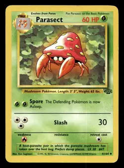 Parasect 41/64 Uncommon Jungle WOTC Pokemon MP - Image 1