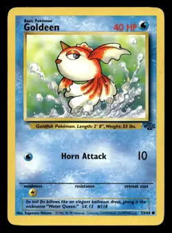 Goldeen 53/64 Common Jungle WOTC Pokemon LP - Image 1