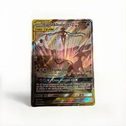 Espeon & Deoxys GX SM240 Pokemon Black Star Promo Full Art Holo Near Mint 2020 - Image 1