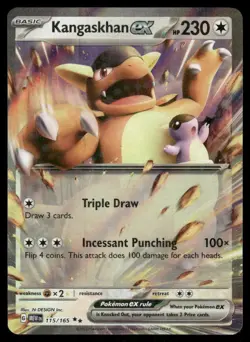 Pokemon Cards Kangaskhan ex 115/165 151 Double Rare NM *2 - Image 1