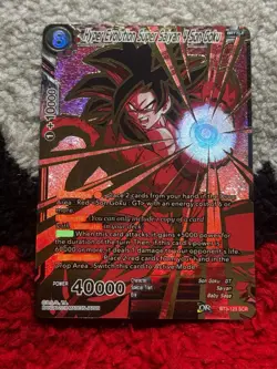 Dragon Ball Super Card Hyper Evolution Super Saiyan 4 Son Goku SCR BT3-123 - Image 1
