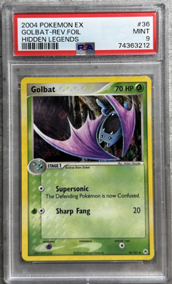 Pokemon Card Golbat Reverse Holo PSA 9 Mint, EX Hidden Legends #36, 2004 - Image 1